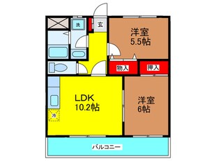 ラ・ガール新石切の物件間取画像